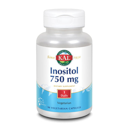 KAL Inositol 750mg | Brain, Nervous System & Mood Support, Healthy Cardiovascular, Liver & Eye Function | 90ct, 90 Serv.