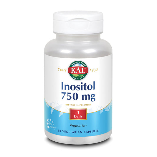 KAL Inositol 750mg | Brain, Nervous System & Mood Support, Healthy Cardiovascular, Liver & Eye Function | 90ct, 90 Serv.