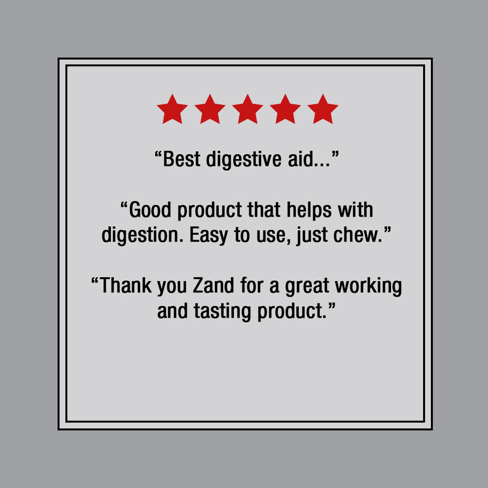 Zand Quick Digest with Plant Enzymes | Healthy Digestion Support w/ Lipase, Cellulase, Amylase, Papain, Bromelain, Papaya & Calcium | 15 Chewables
