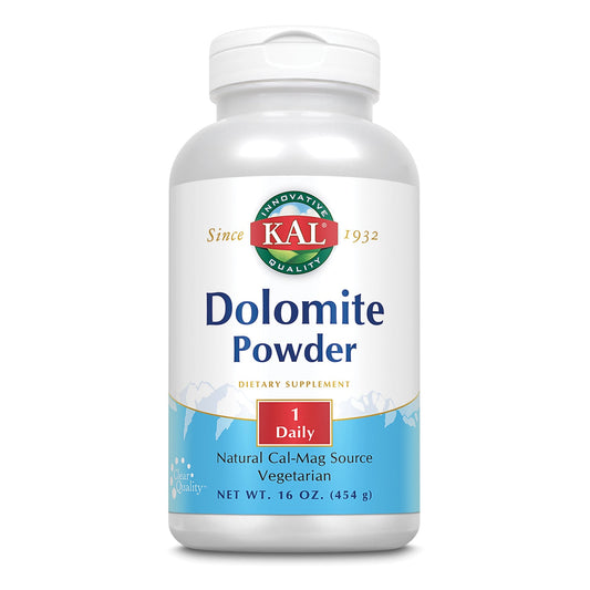 KAL Dolomite Powder | Natural Calcium & Magnesium Source | Bone & Heart Health Support | Fast-Acting | 16oz, 90 Serv.