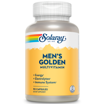 Solaray Men's Golden Multi-Vitamin Capsules | 90 Count