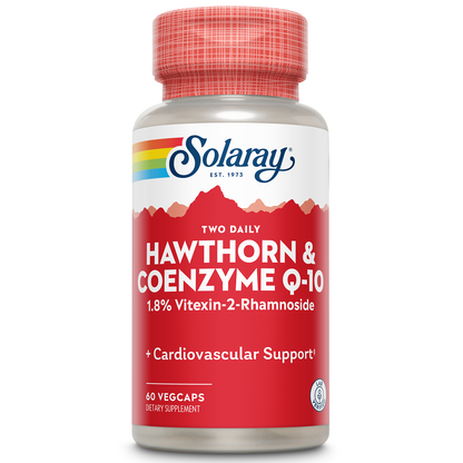 Solaray Guaranteed Potency Hawthorn & CoQ10, Veg Cap (Btl-Plastic) 600mg | 60ct