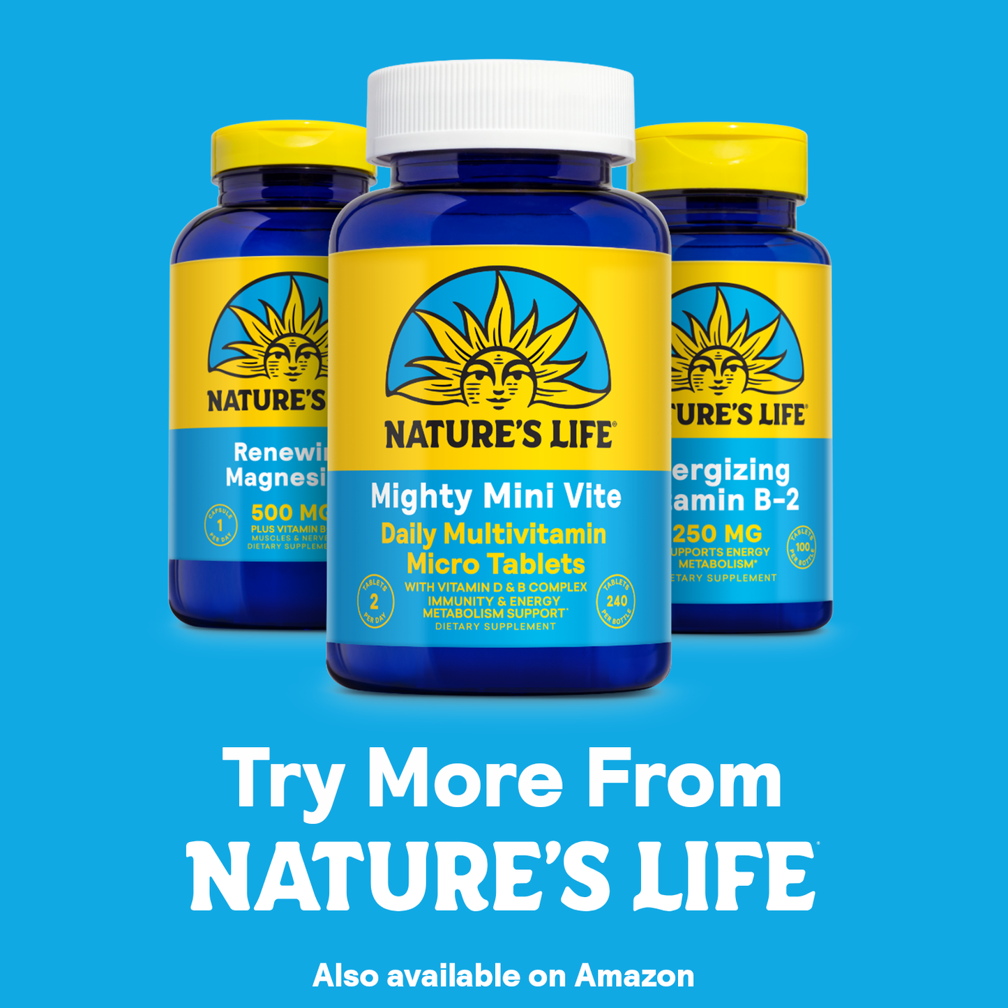 Nature’s Life Renewing Magnesium 500 mg - Magnesium Citrate, Magnesium Malate, Magnesium Oxide Plus Vitamin B-6 - Muscles and Nerves Support - Lab Verified (250 Servings, 250 VegCaps)