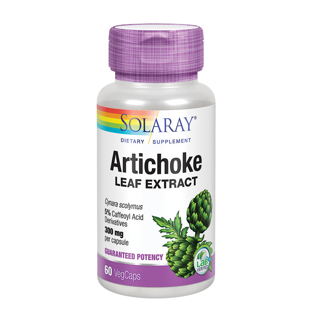 Solaray Artichoke Leaf Extract 600mg | Guaranteed Potency | Healthy Liver, Gall Bladder & Digestive Function Support | Lab Verified | 60 VegCaps