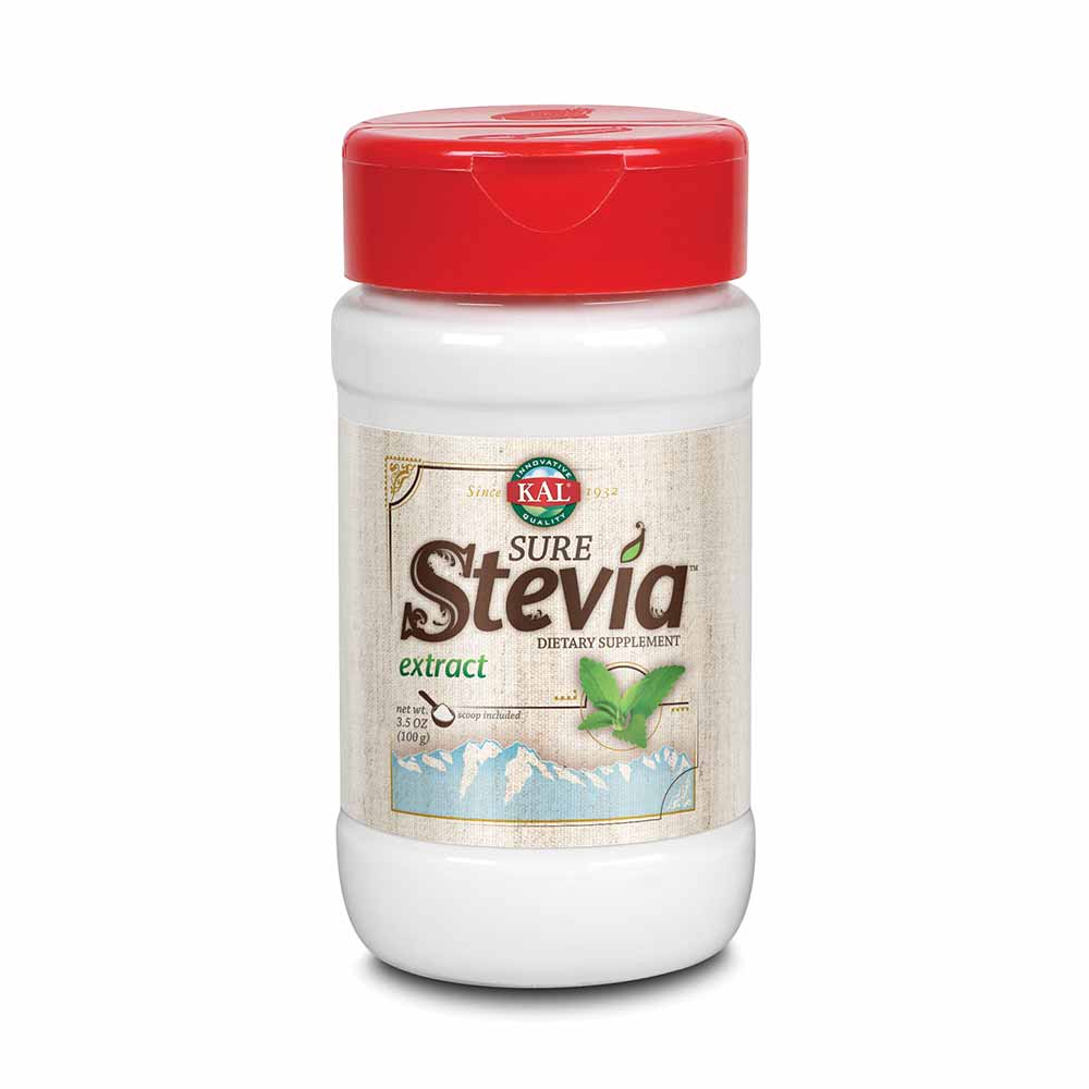 KAL Sure Stevia Extract Powder, Best-Tasting, Zero Calorie, Low Glycemic (3.5oz) (3.5 oz)