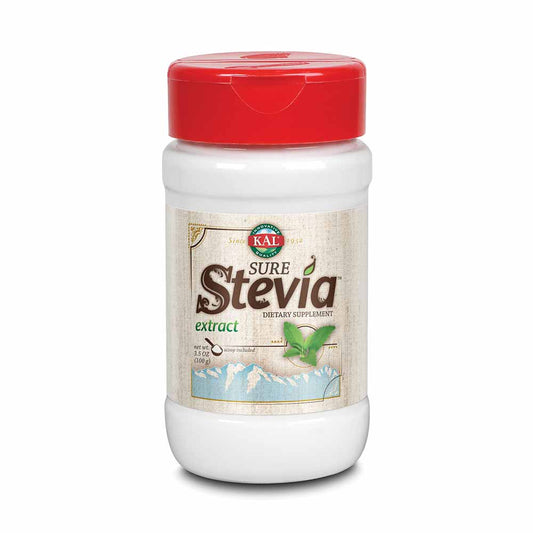 KAL Sure Stevia Extract Powder, Best-Tasting, Zero Calorie, Low Glycemic (3.5oz) (3.5 oz)