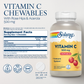 Solaray Chewable Vitamin C 500 mg, Natural Cherry Flavor with Natural Sweeteners, Antioxidant and Immune Support Supplement with Whole Food Base, 60-Day Guarantee, 100 Servings, 100 Chewables