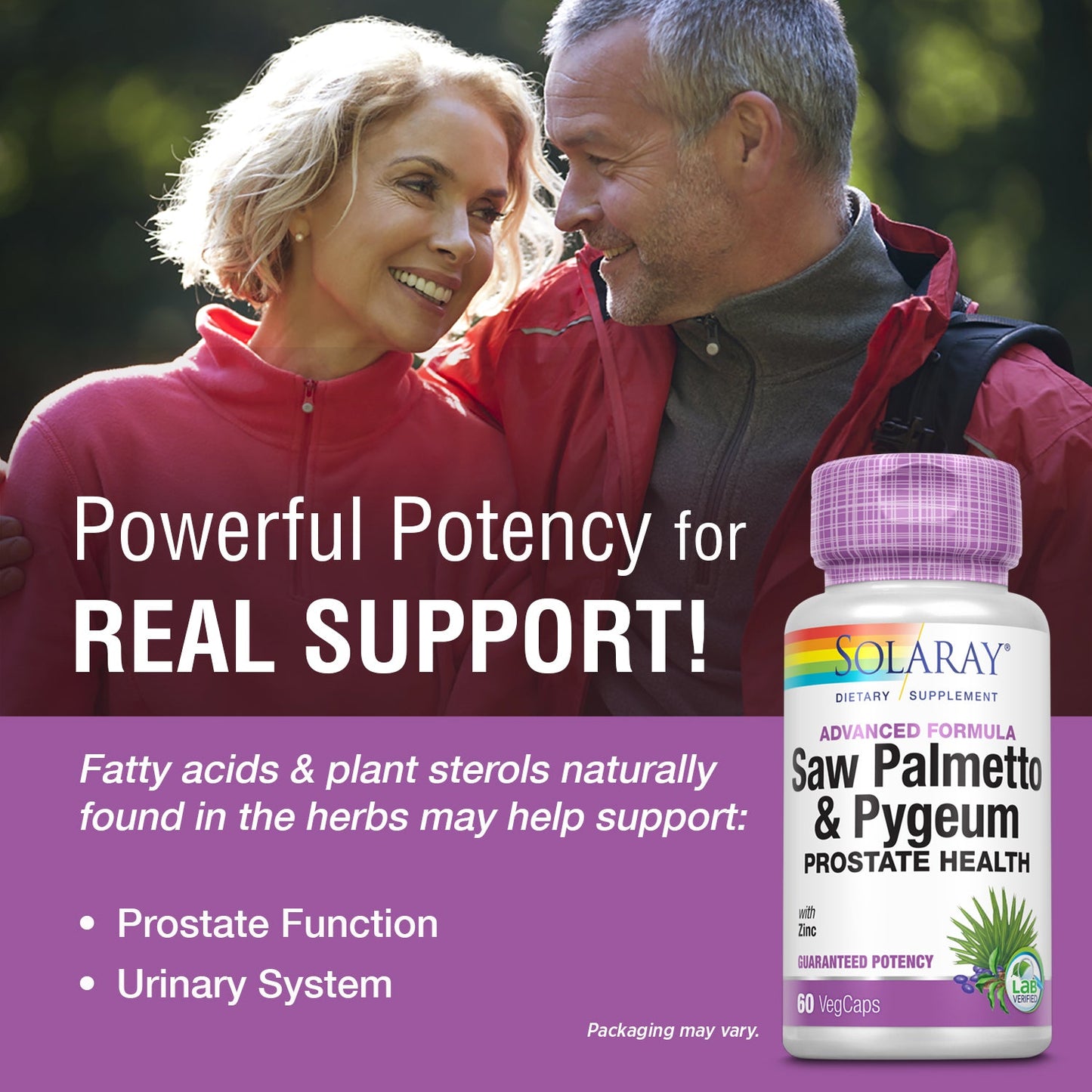 Solaray Pygeum and Saw Palmetto Berry Extracts, Mens Health & Prostate Function Support, Zinc, B-6, Pumpkin Seed & Amino Acids 240 VegCaps