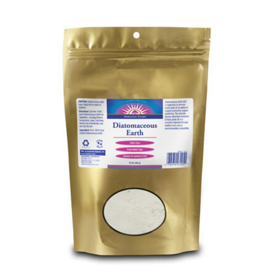 HERITAGE STORE Diatomaceous Earth, Fine Powder, Unscented (Bag) 16oz