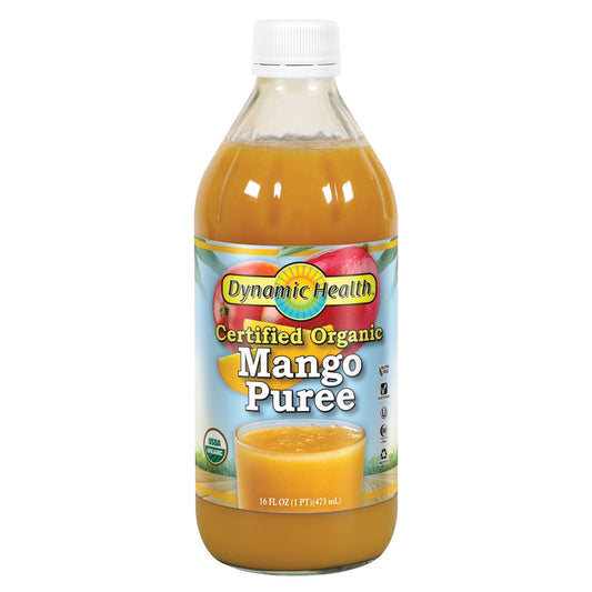 Dynamic Health Organic Mango Puree | Healthy Immune Function, Antioxidant Activity and More | 8 Serv, 16 FL OZ