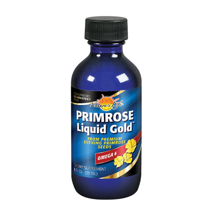 Nature's Life Primrose Oil Liquid Gold, 2300 mg | PMS, Menopause & Hormone Balance Support, Skin Health | 2oz, 24 Serv.