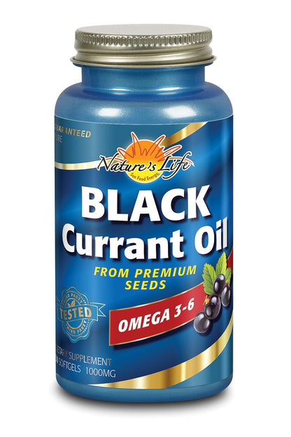 Natures Life Black Currant Seed Oil 1000 mg | With Omega-3 ALA, Omega-6 GLA and Stearidonic Fatty Acids, 30ct
