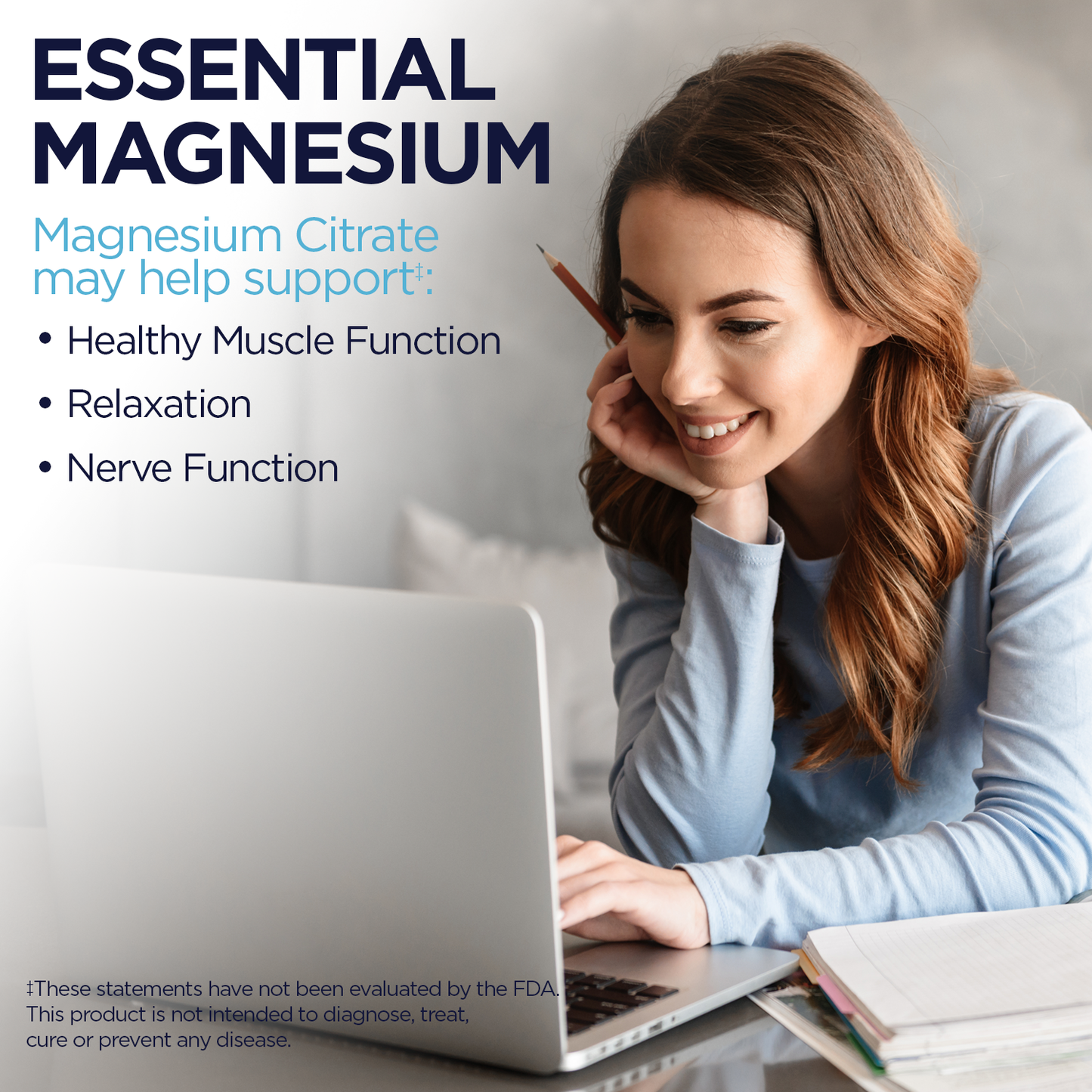 KAL Magnesium Citrate 400mg, Magnesium Supplement for Healthy Muscle Function, Relaxation, Nerve and Circulation Support, Rapid Disintegration ActivTabs, Vegan, Gluten Free, 30 Servings, 60 Tablets