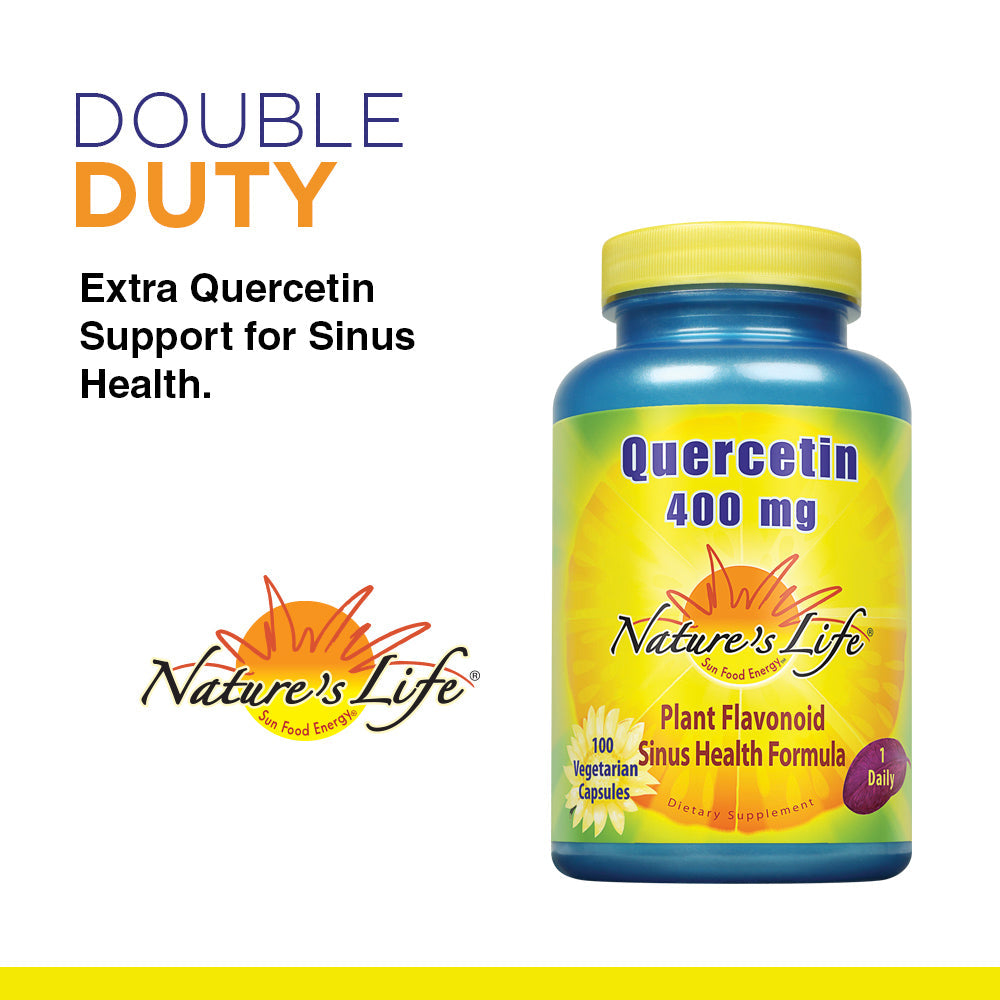 Nature's Life Bromelain Sinus Ease 1200mg With Vitamin C & Quercetin Sinus Health, Immune Function & Seasonal Support 100 Vegetarian Capsules