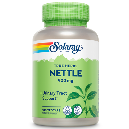 Solaray Nettle Leaf 450mg Healthy Kidney, Urinary & Prostate Support Traditional Use for Healthy Allergy Response & Respiratory Wellness 180 CT