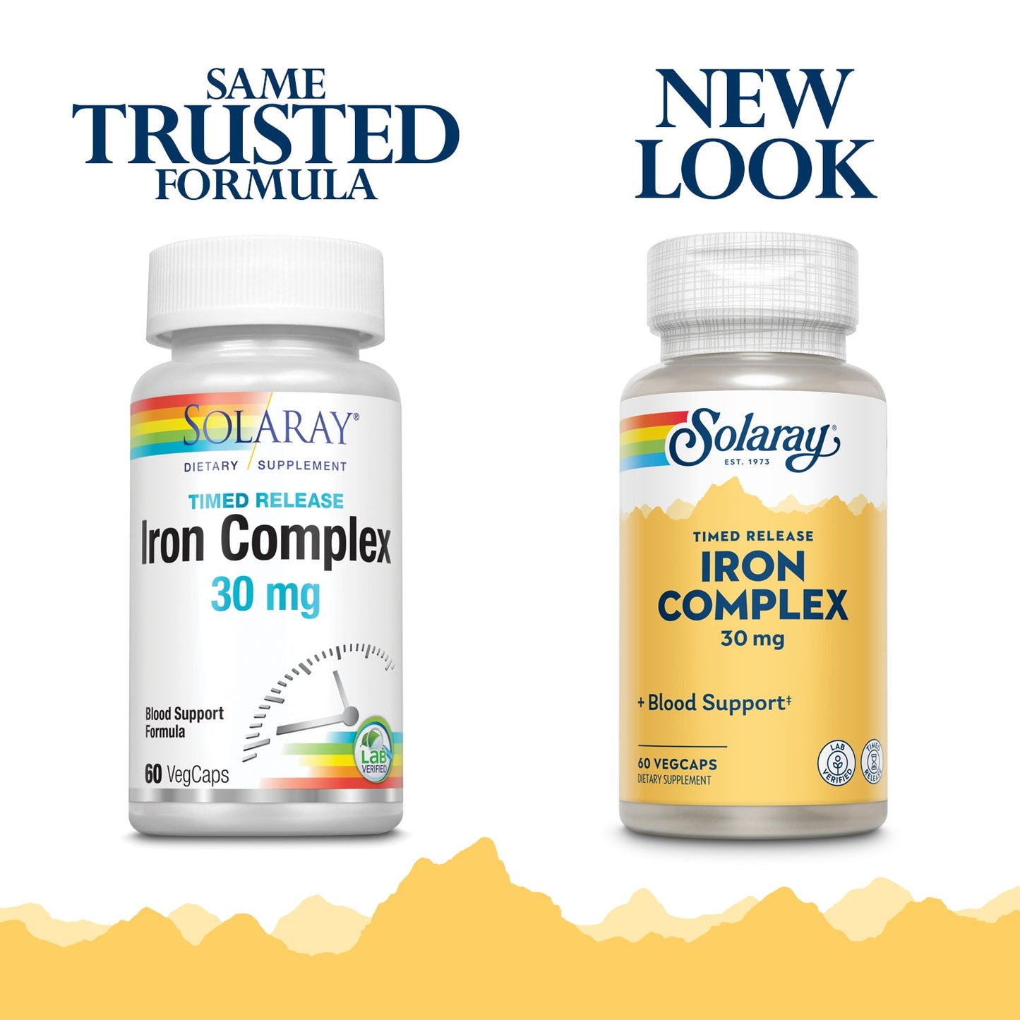 Solaray Iron Complex, Timed Release, Healthy Circulation, Red Blood Cell & Cardiovascular Support, 60 Serv, 60 VegCaps
