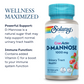 Solaray D-Mannose w/ CranActin Cranberry Extract 1000mg w/ Vit C , Healthy Urinary Tract Support  (120 CT)