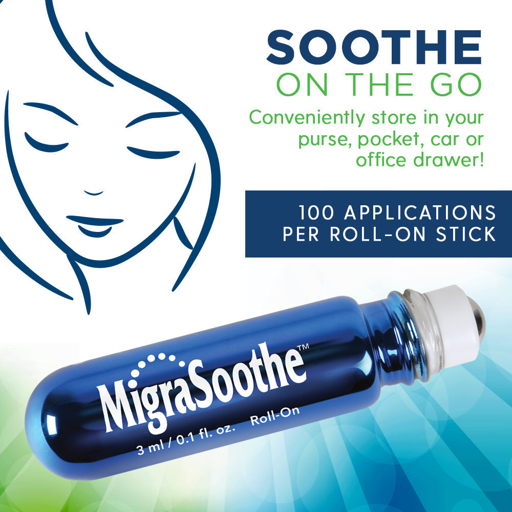 Nature's Life MigraSoothe | Cool & Refreshing Effect| Essential Oil Roll-On Stick Featuring a Blend of Peppermint & Lavender Oils