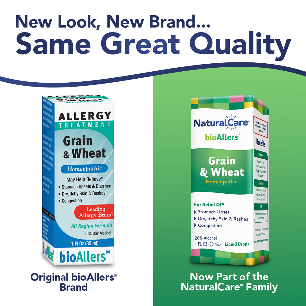 bioAllers Allergy Grain & Wheat Treatment | Homeopathic Formula May Help Relieve Sneezing, Congestion, Itching, Rashes & Watery Eyes | 1 Fl Oz