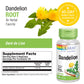 Solaray Dandelion Root 1040mg | Healthy Liver, Kidney, Digestion & Water Balance Support | Whole Root | Non-GMO, Vegan & Lab Verified | 100 VegCaps