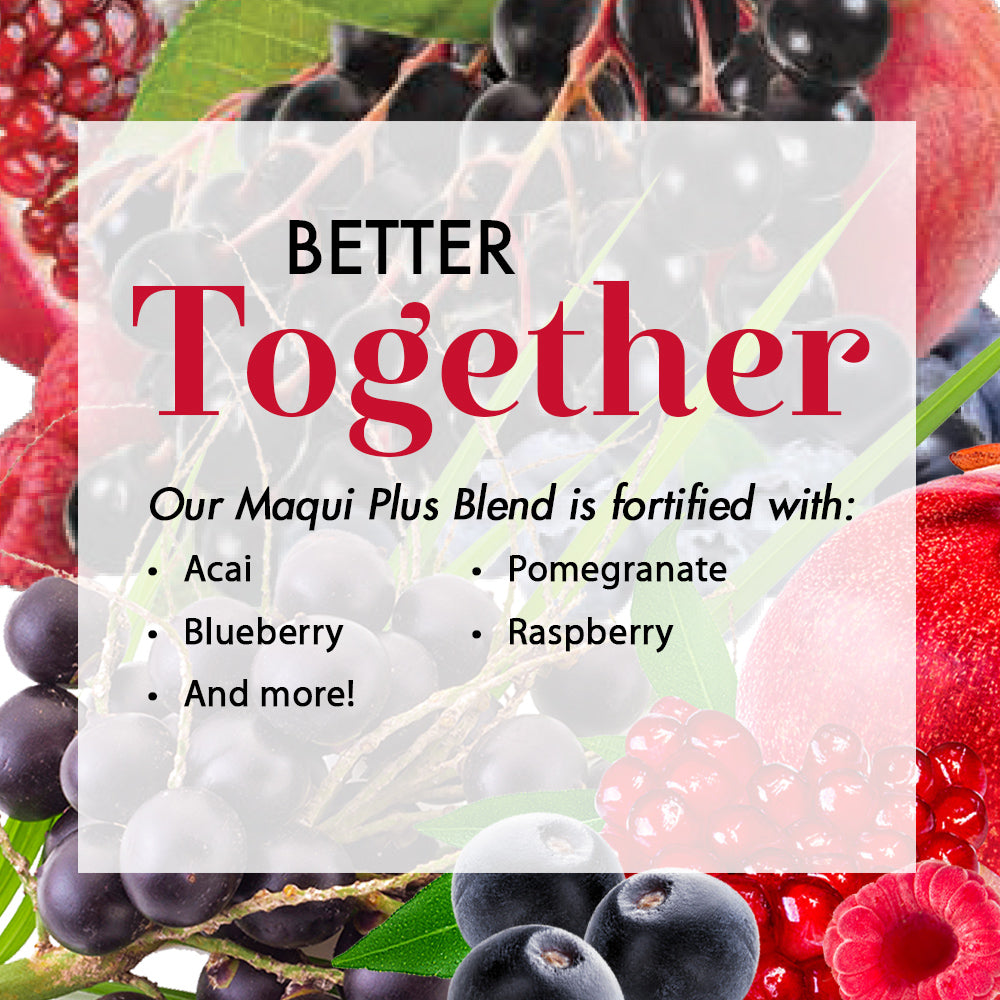 Dynamic Health Maqui Plus Blend | Energy, Vitality and General Health Support | Antioxidants, Omega Oils and More | 32oz, 32 Serv