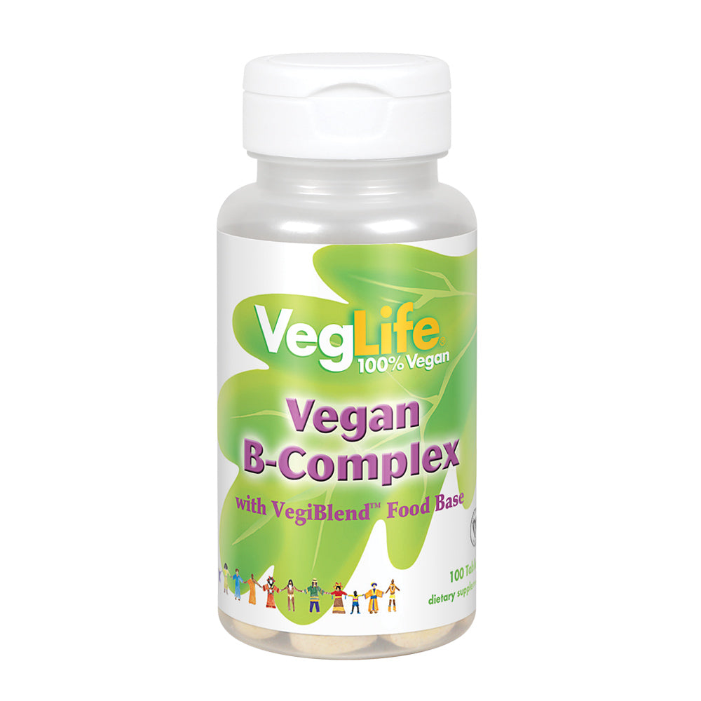 VegLife B-Complex, Vegan | For Healthy Energy Metabolism, Heart & Brain Function, Skin & Nails, Stress & Mood Support | Vegan