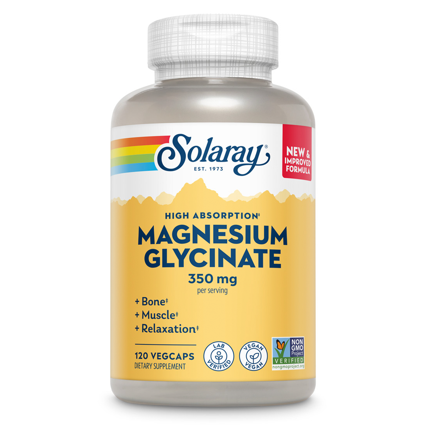 Solaray Magnesium Glycinate Capsules, Fully Chelated Magnesium Bisglycinate with BioPerine, High Absorption Magnesium Supplement, Stress, Bones, Muscle & Relaxation Support, 60 Day Guarantee, Non-GMO, 68 Servings, 275 VegCaps