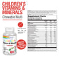 Solaray Childrens Vitamins & Minerals Complete Multivitamin for Kids Great Black Cherry Flavor (076280047974) (120 Chews, 60 Serv)