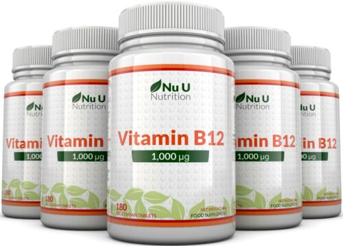 Vitamin B12 1000mcg High Strength B12 Methylcobalamin 5 Bottles 180 Veg Tablets