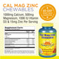 Nature's Life Cal Mag Zinc Chewable | 100% Plus Daily Value of Calcium, Magnesium, Zinc & Vit D3 for Bone & Heart Health Support | 60 No Sugar Chews