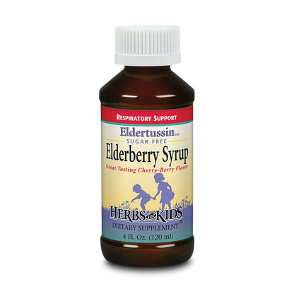 KAL Herbs for Kids Eldertussin Elderberry Syrup, Cherry Berry (Btl-Plastic) | 4oz