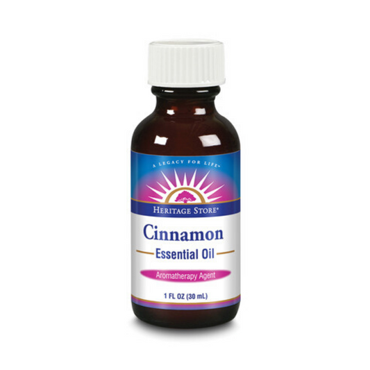 HERITAGE STORE Cinnamon Essential Oil, Cinnamon (Btl-Glass) | 1oz