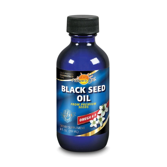 Nature's Life Black Seed Oil, Cold Pressed Vegetarian, Oil, Natural (Btl-Glass) | 59ml 2oz