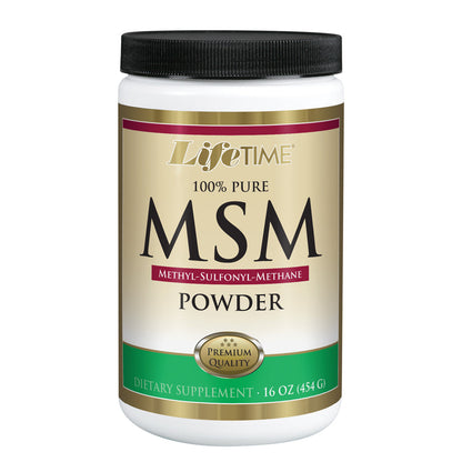 Lifetime 100% Pure MSM (Methylsulfonylmethane) Powder | Supports Healthy Joints | Fortifies Immune Support | Premium Quality | 2500 mg Per Serving | 16 oz, 180 Servings