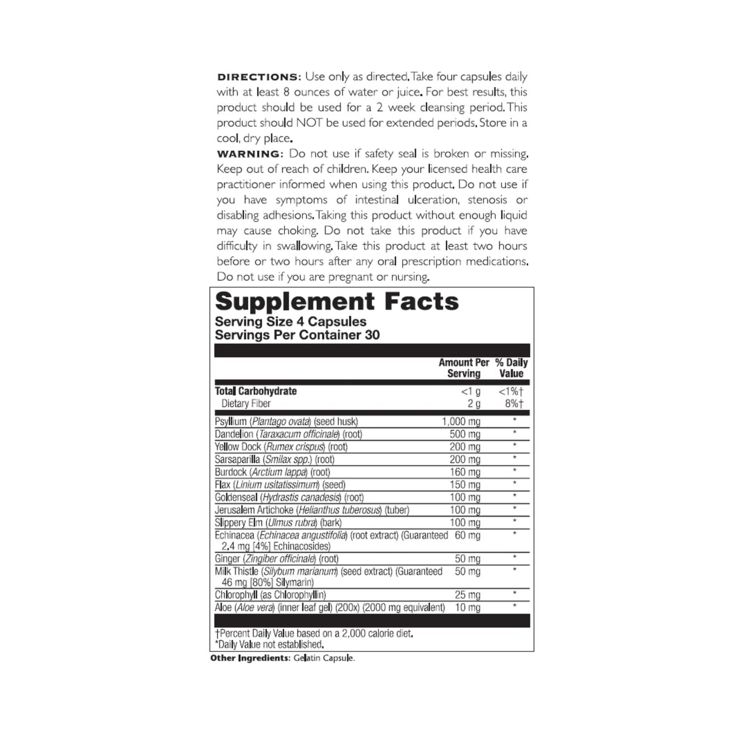 Solaray Total Cleanse Multisystem+, Capsule (Carton) 120ct