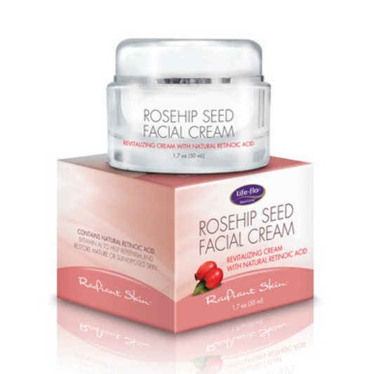 LIFE-FLO Rosehip Seed Facial Cream, Cream, Floral (Carton) | 1.7oz