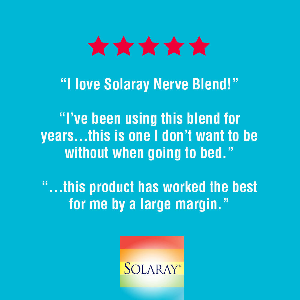 Solaray Nerve Blend SP-14 | Homeopathic Nutrients | Healthy Relaxation, Calming & Sleep Support | 50 Serv | 100 VegCaps