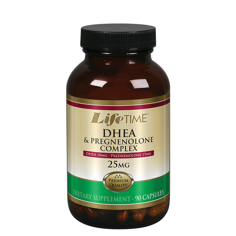 Lifetime DHEA Pregnenolone Complex | Support Hormone Balance, Energy, Mood, Weight & Libido | 90 Capsules