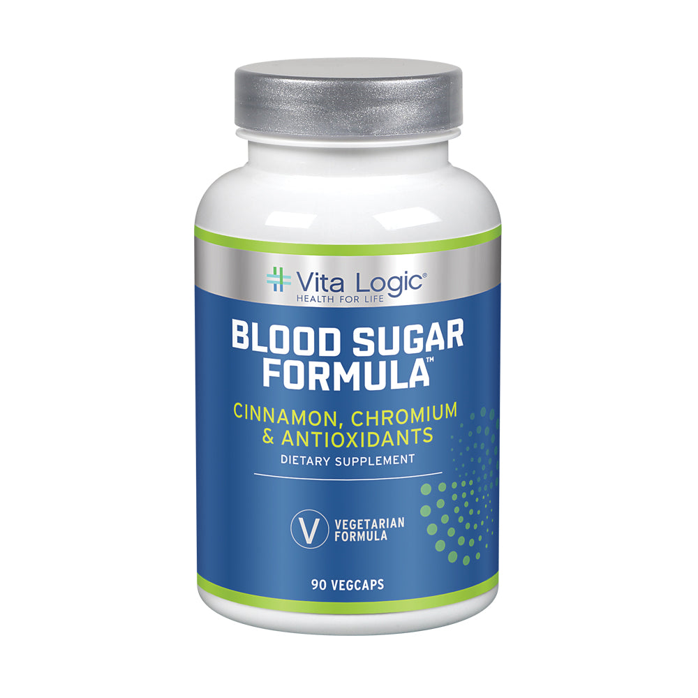 Vita Logic Blood Sugar Formula | Healthy Blood Sugar & Glucose Metabolism Support w/ Cinnamon, Chromium & Antioxidants | 90 Veg Caps