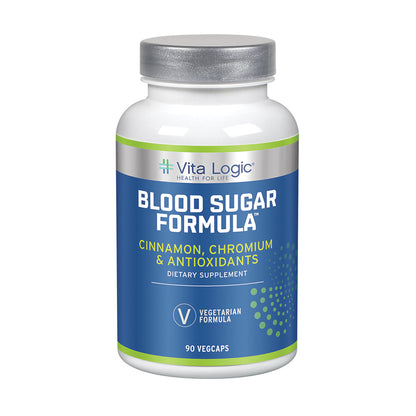 Vita Logic Blood Sugar Formula | Healthy Blood Sugar & Glucose Metabolism Support w/ Cinnamon, Chromium & Antioxidants | 90 Veg Caps