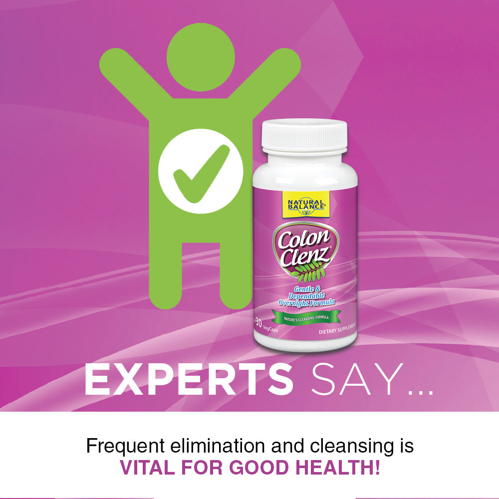 Natural Balance Colon Clenz, Herbal Colon Cleanse & Detox Supplement, Gentle & Dependable Overnight Formula 60ct (30 CT)