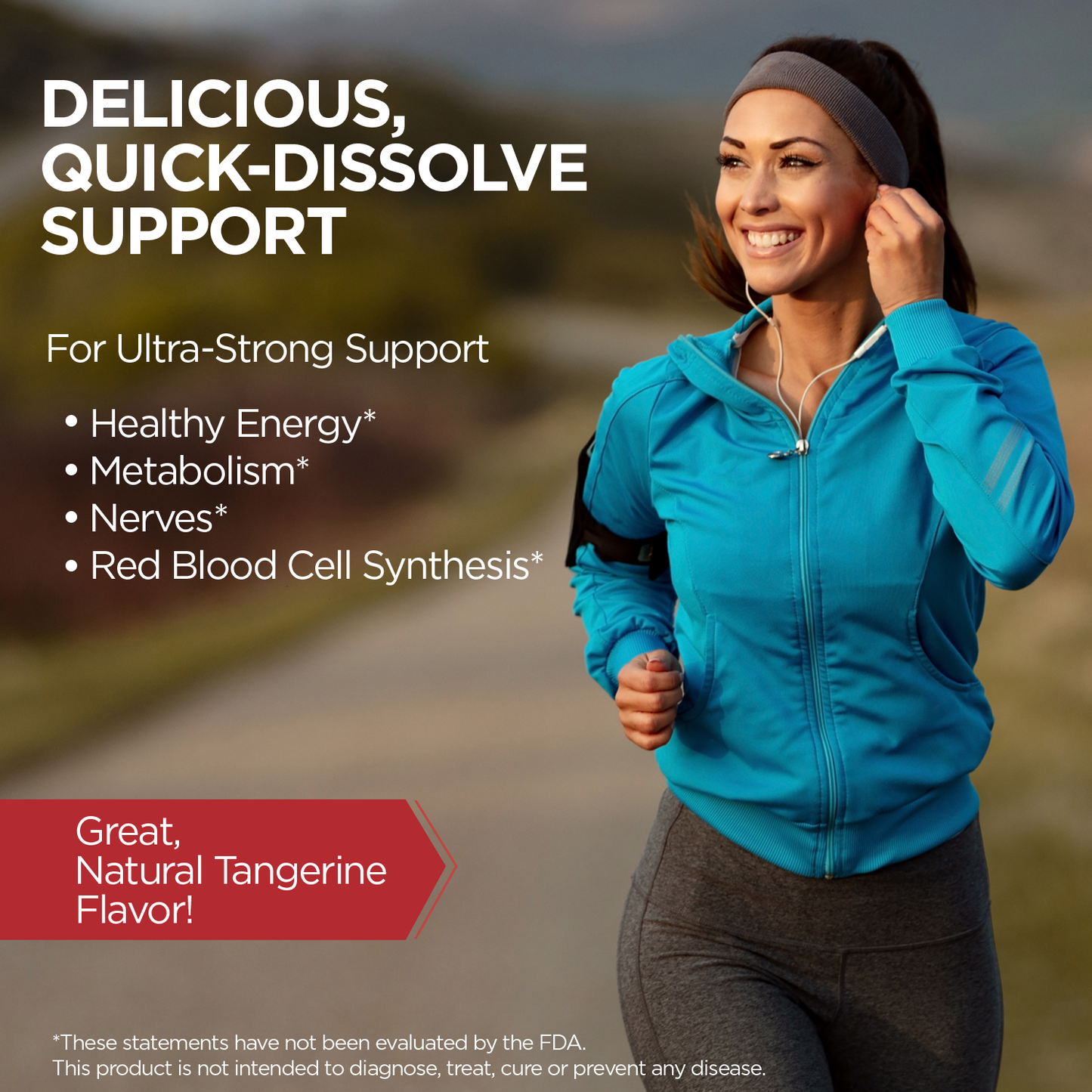 KAL Vitamin B12 Methylcobalamin 1000mcg, Healthy Energy, Metabolism, Nerve & Red Blood Cell Support,* Fast Dissolve ActivMelt, Optimal Absorption, Natural Tangerine Flavor, 90 Servings, 90 Micro Tabs