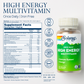 Solaray Once Daily High Energy Multivitamin, Iron Free, Immune System and Energy Support, Whole Food and Herb Base Ingredients, Men’s and Women’s Multi Vitamin ( 60 Servings, 60 VegCaps)