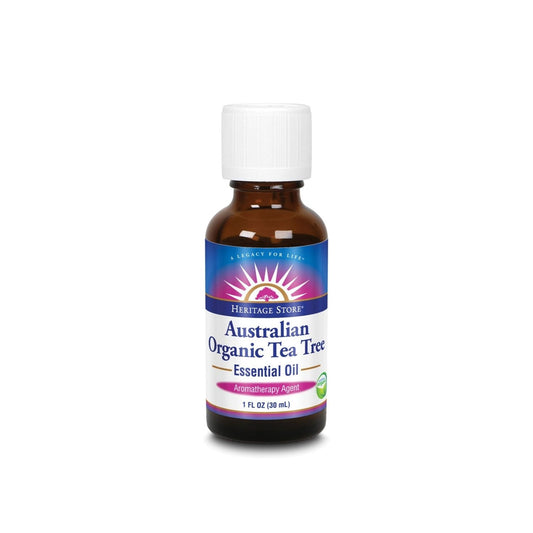 HERITAGE STORE Tea Tree Essential Oil Organic, Tea Tree (Btl-Glass) | 1oz
