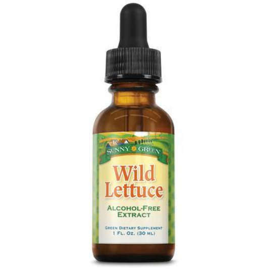 SUNNY GREEN Guaranteed Potency Wild Lettuce Extract Vegan, Drops, Unflavored (Btl-Glass) | 1oz