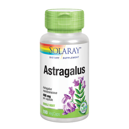 Solaray Astragalus Root 400mg | Healthy Immune Function & Stress Support | Adaptogen Herb | Non-GMO, Vegan & Lab Verified | 100 VegCaps