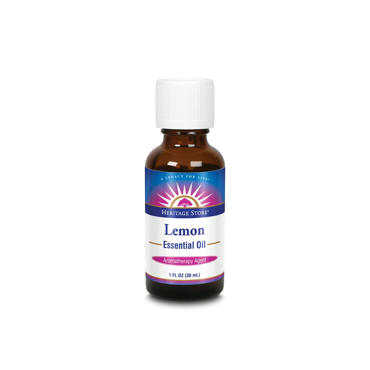 HERITAGE STORE Lemon Essential Oil, Lemon (Btl-Glass) 1oz