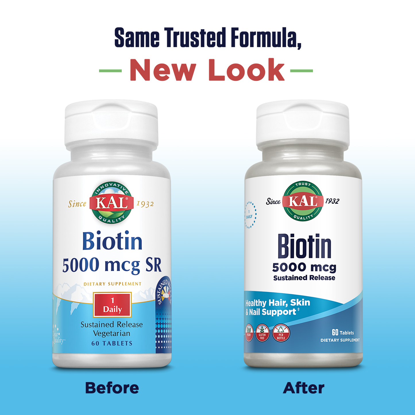 KAL Biotin 5000 Sustained Release 5000mcg | 60ct