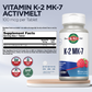 KAL Vitamin K2 MK7 ActivMelt 100 mcg, Vitamin K Supplement as Superior K2 MK7, Bone Health, Heart and Artery Health Support, Natural Raspberry Flavor, Vegan, Gluten Free, 60 Servings, 60 Micro Tablets