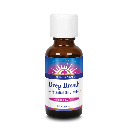 HERITAGE STORE Deep Breath, Oil, Peppermint (Btl-Glass) | 1oz